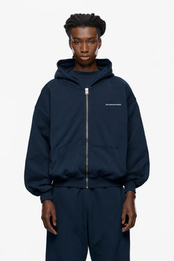 Washed Logo Zip Hoodie