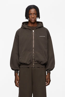 Washed Logo Zip Hoodie