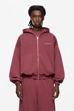 Washed Logo Zip Hoodie