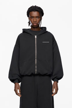 Washed Logo Zip Hoodie