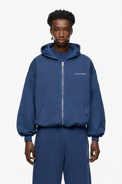 Washed Logo Zip Hoodie